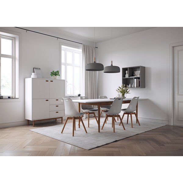 Bela visoka komoda 114x137 cm Svea – Tenzo-image-1