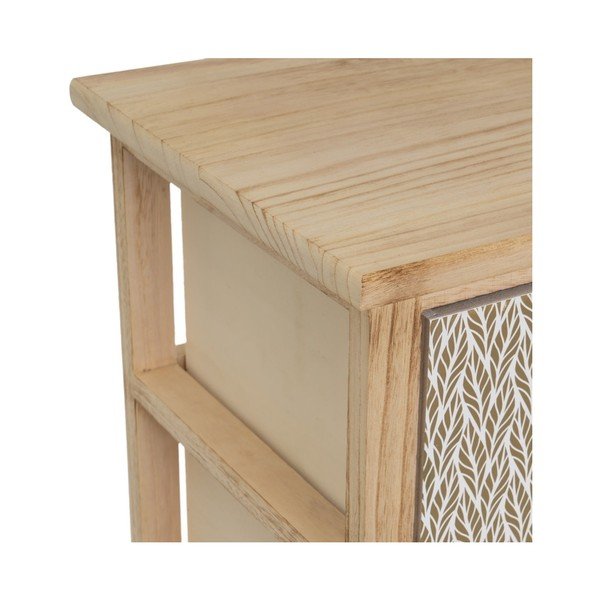 Visoka komoda iz masivne pavlovnije v naravni barvi 40x73 cm – Casa Selección-image-2
