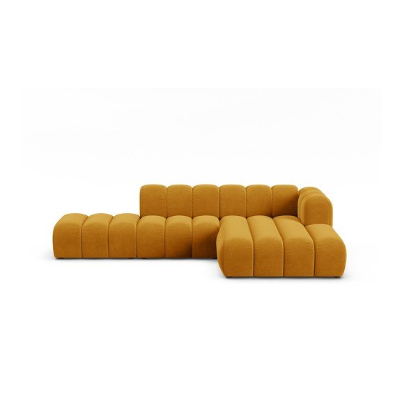 Rumena kotna sedežna garnitura (desni kot) Lupine – Micadoni Home