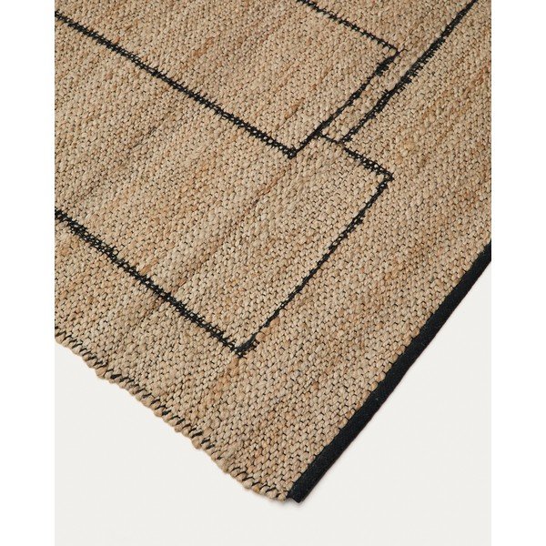Obojestranska/ročno tkana preproga iz jute v naravni barvi 200x300 cm Velira – Kave Home-image-4