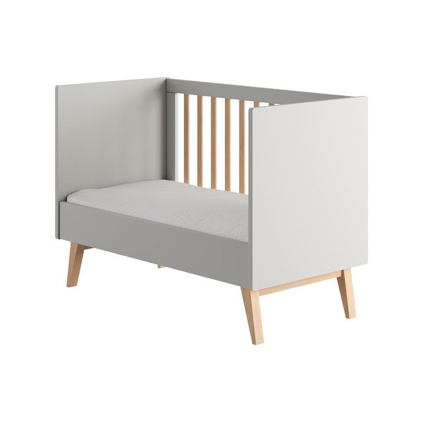 Siva otroška posteljica 60x120 cm Swing – Pinio-image-3