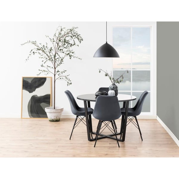Črn/siv jedilni stol Eris – Actona-image-3