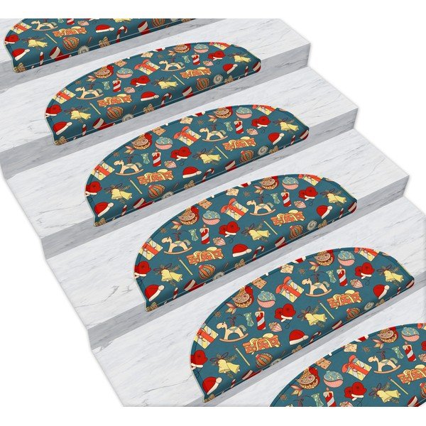 Komplet 16 zelenih preprog za stopnice Vitaus Christmas Gifts, 65 x 20 cm-image-1