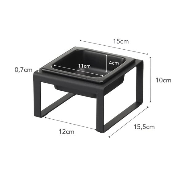 Keramična posoda s podstavkom za hišne ljubljenčke Tower - YAMAZAKI-image-4