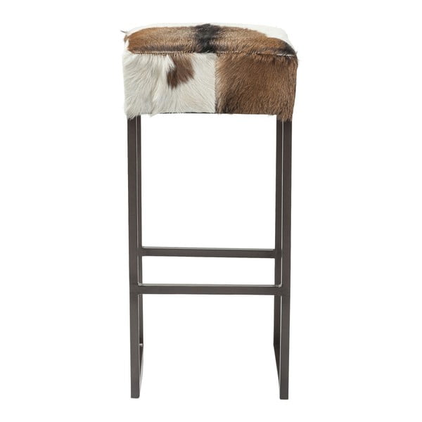 Barski stol z oblazinjenjem iz prave kozje kože Kare Design Country