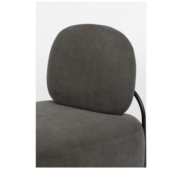 Temno siv fotelj White Label Polly-image-1