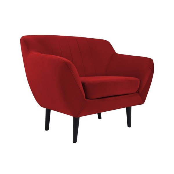 Rdeči žametni fotelj Mazzini Sofas Toscane-image-2