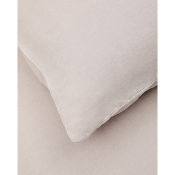 Sivo-bež enojna podaljšana posteljnina iz mešanice lana 150x220 cm Simmel – Kave Home-image-4