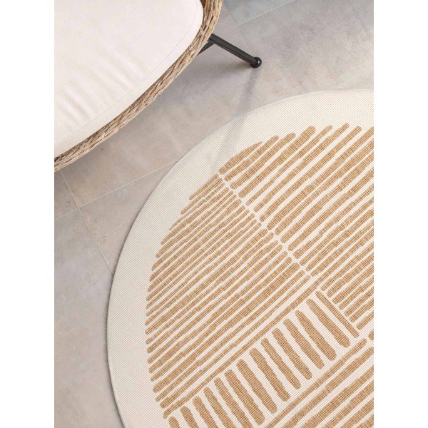 Kremno bela/v naravni barvi okrogla notranja in zunanja preproga ø 160 cm Haringey Bounds – Ted Baker-image-3