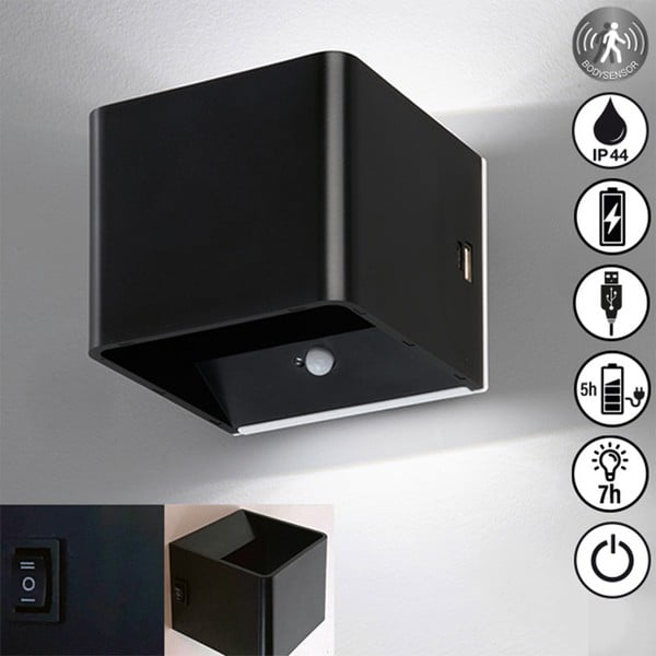 Črna LED stenska svetilka Magnetics - Fischer & Honsel-image-2