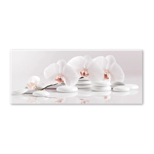 Slika Styler Glasspik Spa & Zen White Stones, 50 x 125 cm
