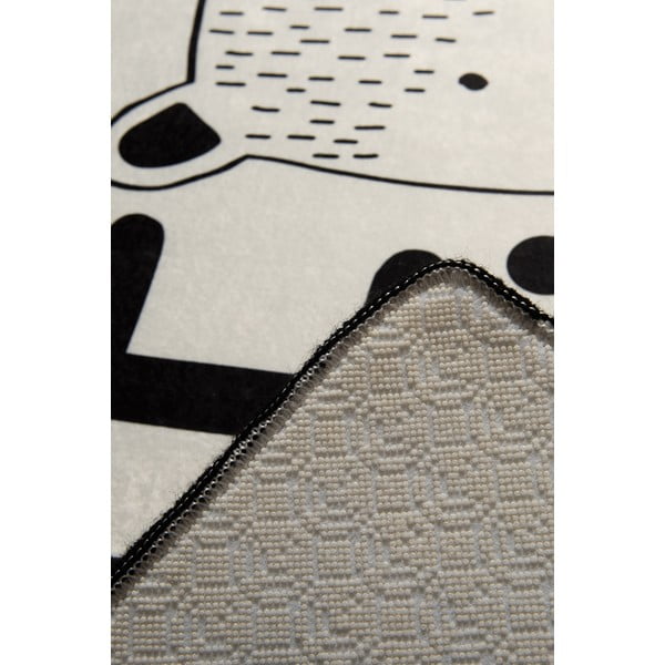 Črno-bela otroška nedrseča preproga Conceptum Hypnose Little Bear, 100 x 160 cm-image-3