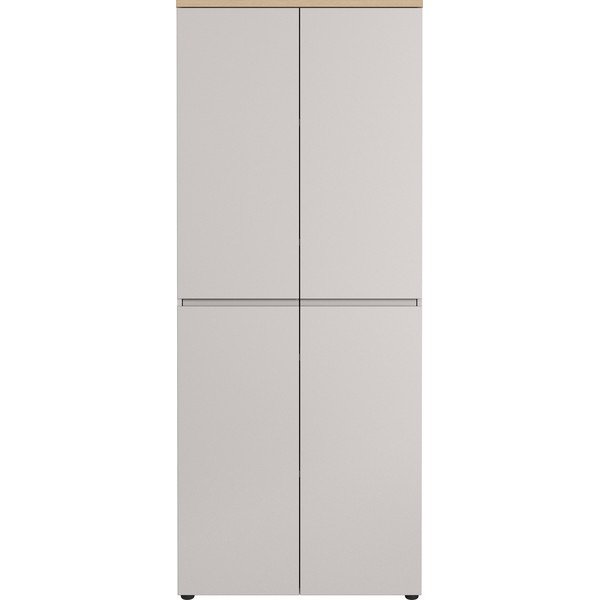 Kremno bela komoda v mat dekorju 80x197x40 cm Lissabon – Germania-image-1