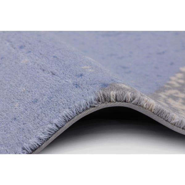 Svetlo modra volnena preproga 160x240 cm Folds – Agnella-image-2