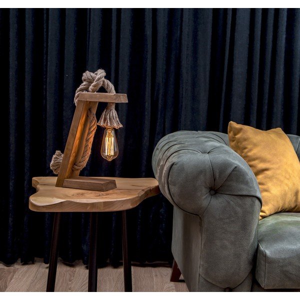 Namizna svetilka v naravni barvi (višina 10 cm) – Opviq lights-image-1