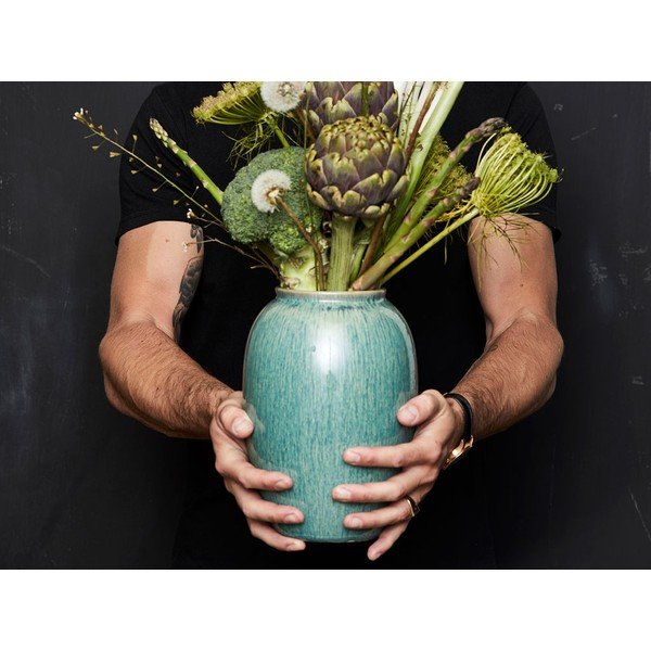 Zelena vaza iz kamenine (višina 20 cm) Gastro Green – Bitz-image-1