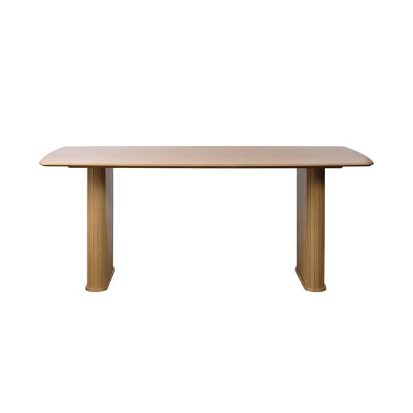 Jedilna miza z mizno ploščo v hrastovem dekorju 100x190 cm Nola – Unique Furniture