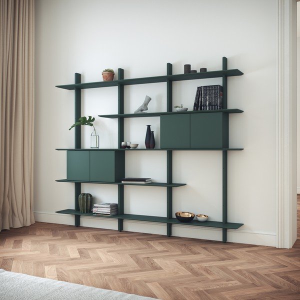 Zelen sistem modularnih polic 224x190 cm Bridge – Tenzo-image-3