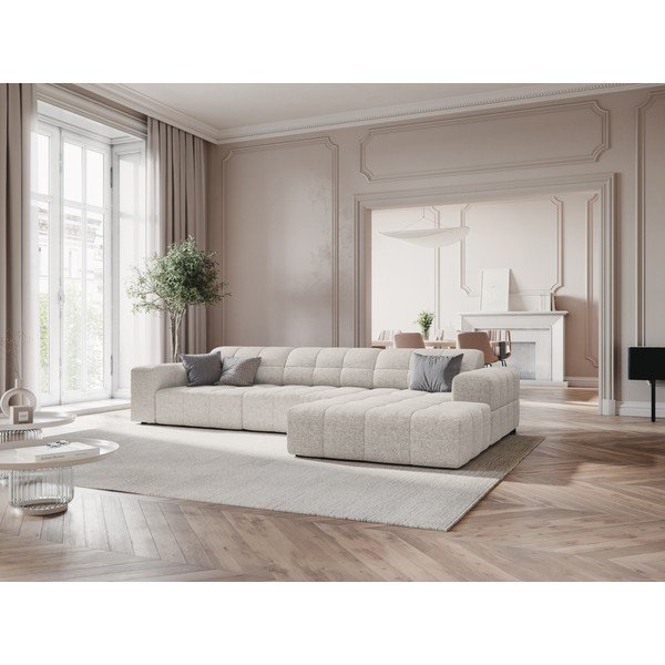 Svetlo siva kotna sedežna garnitura (desni kot) Chicago – Cosmopolitan Design-image-1