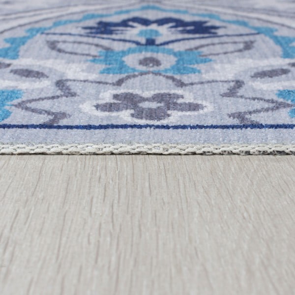 Modra pralna preproga 290x200 cm Ellen - Flair Rugs-image-4