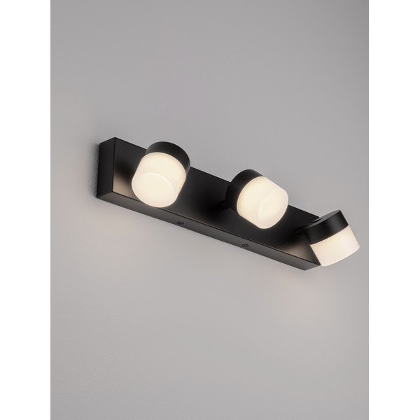 Mat črna aluminijasta LED stenska svetilka Teko – Nova Luce-image-1