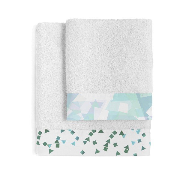Komplet 2 bombažnih brisač Blanc Rain
