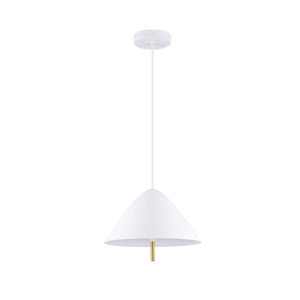 Bela kovinska LED viseča svetilka s kovinskim senčilom ø 40 cm Oros – Nova Luce