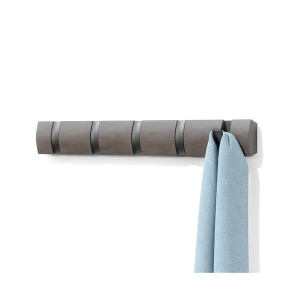 Svetlo siv stenski obešalnik iz topola Flip - Umbra-image-4
