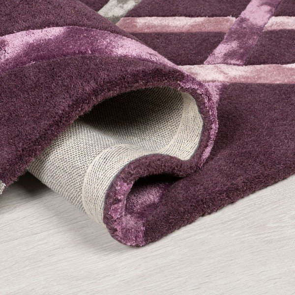 Vijolična preproga iz viskoze Flair Rugs Trellis, 160 x 230 cm-image-1