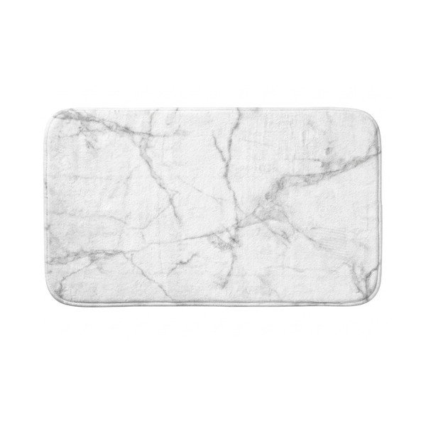 Bela/siva tekstilna kopalniška preproga 45x75 cm Marbre – douceur d'intérieur