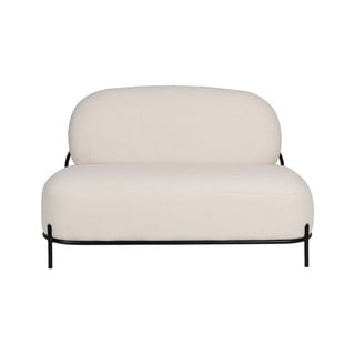 Kremno bela sedežna garnitura iz tkanine bouclé 125 cm Polly – White Label