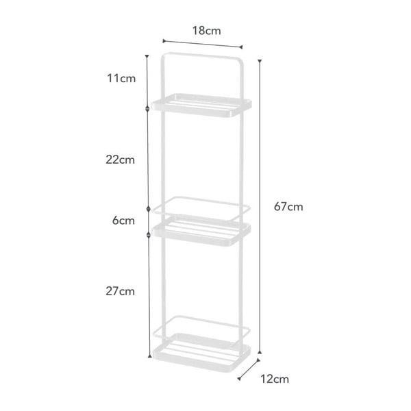 Belo kopalniško stojalo s 3 policami YAMAZAKI Takamtsu-image-2