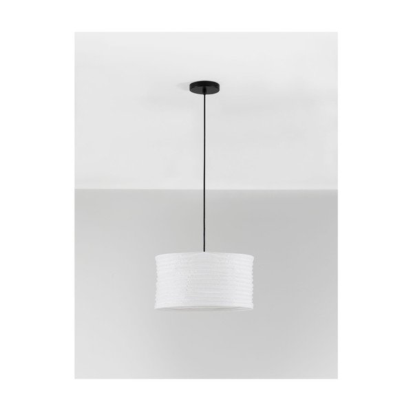 Bela lanena viseča svetilka ø 38 cm Linnet – Nova Luce-image-3