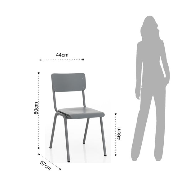 Sivi jedilni stoli v kompletu 2 kos Old School - Tomasucci-image-4