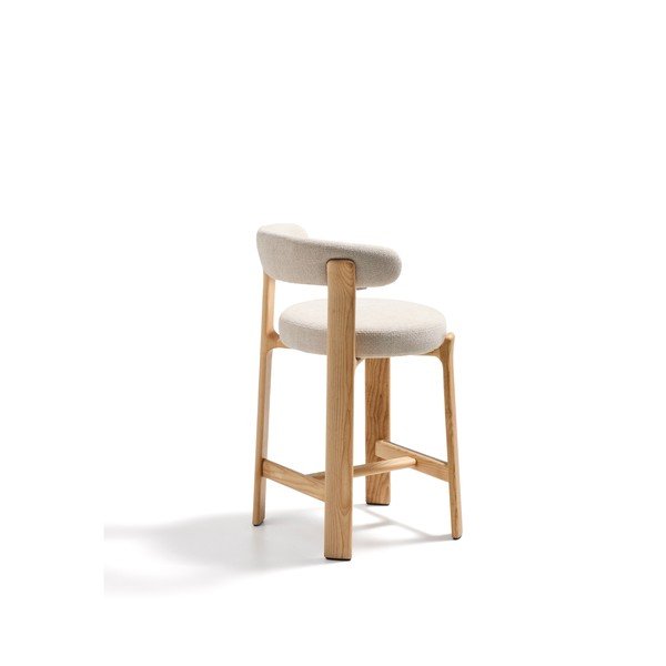 Barski stol iz masivnega jesena v bež in svetli naravni barvi (višina sedeža 65 cm) Granite – Kave Home-image-4