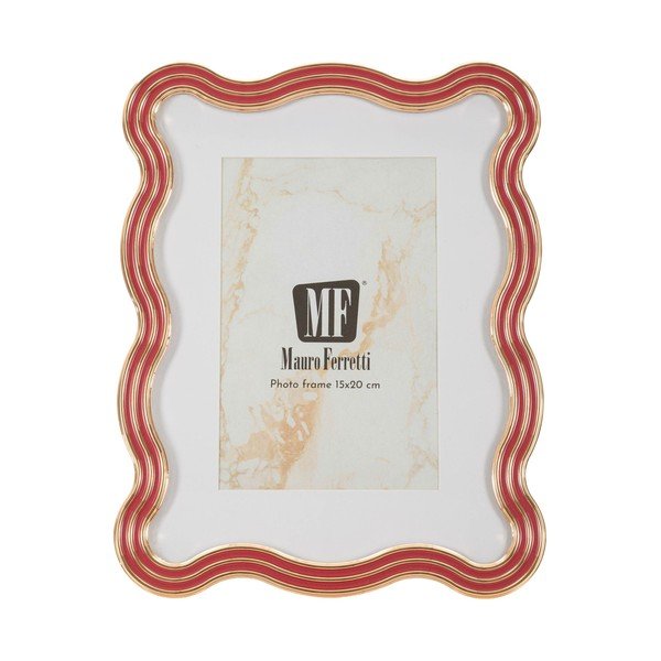 Rdeč/v zlati barvi kovinski/steklen stoječ okvir 17,5x22,5 cm Elizabeth – Mauro Ferretti-image-2