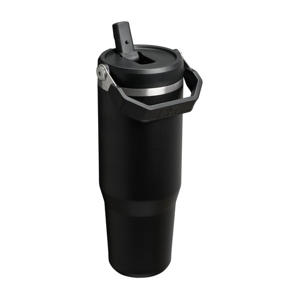 Črna termovka iz nerjavečega jekla 890 ml IceFlow™ Flip Straw 2.0 Tumbler Black – Stanley-image-1