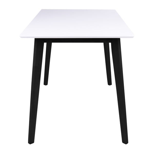 Bela jedilna miza s črno konstrukcijo Bonami Essentials Vojens, 120 x 70 cm-image-2