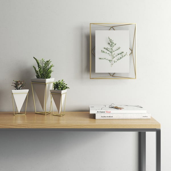 Kovinski stoječ/stenski okvir v zlati barvi 25x30 cm Prisma – Umbra-image-4