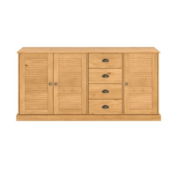 Komoda iz masivnega bora v svetli naravni barvi 166x80x38 cm Edith – Støraa