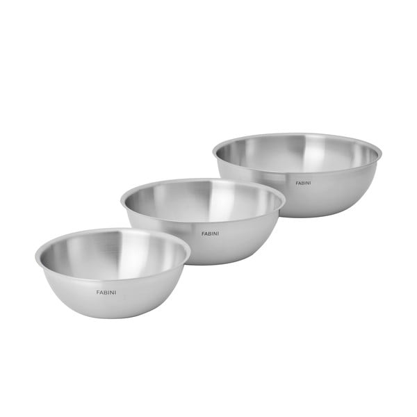 Sklede v kompletu 3 ks iz nerjavečega jekla v srebrni barvi ø 25,5 cm Lucca 3.0 – FABINI
