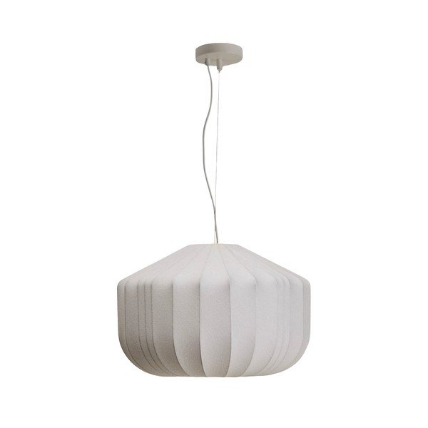 Bela stropna svetilka s tekstilnim senčilom ø 51 cm Somar – Kave Home