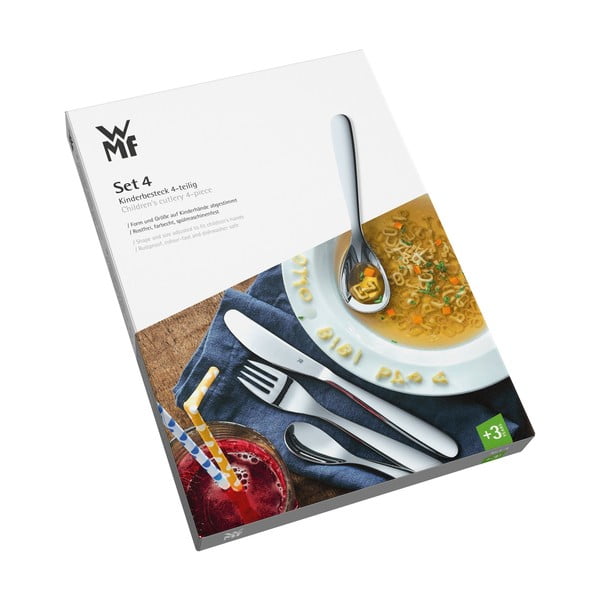Komplet 4 kosov otroškega jedilnega pribora iz nerjavečega jekla WMF Safari-image-1