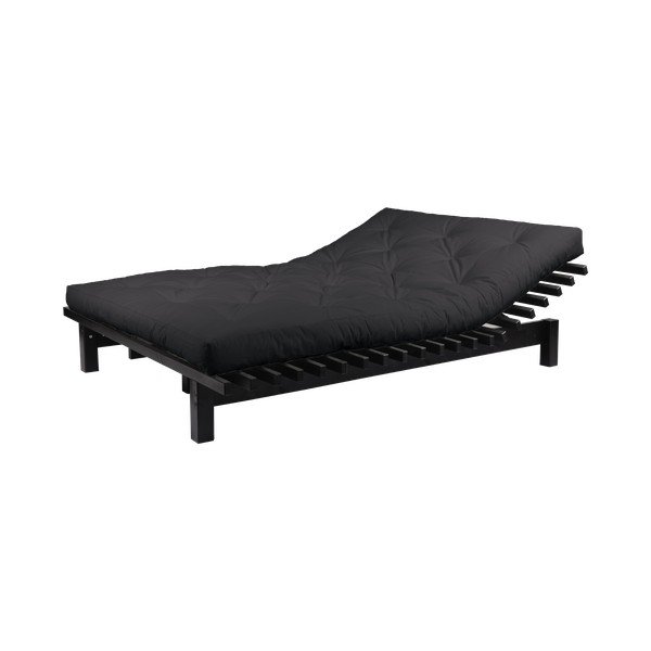 Dvoposteljna postelja z vzmetnico Karup Design Blues Comfort Mat Black/Black, 160 x 200 cm-image-3