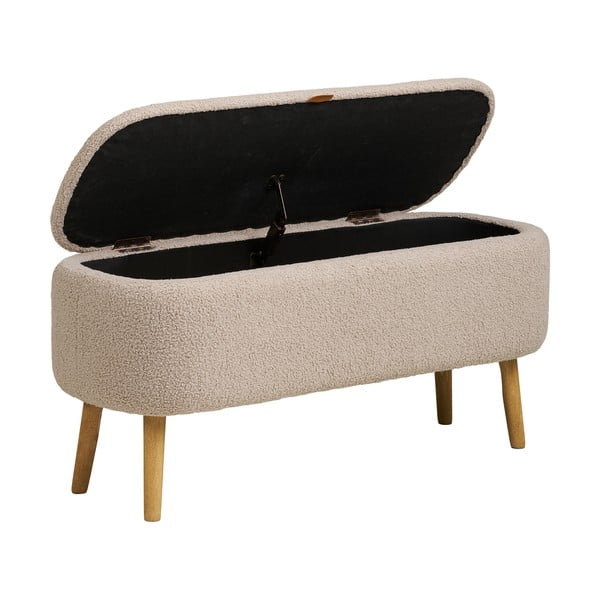 Bež klop iz tkanine bouclé Harlow – House Nordic-image-4