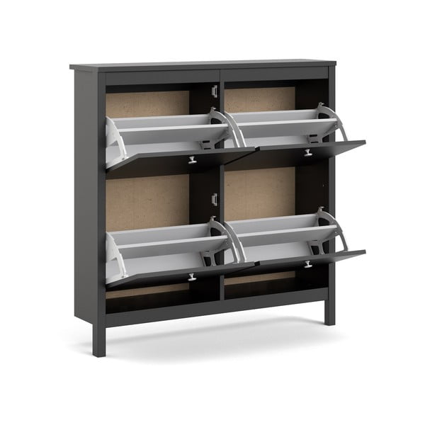 Črna preklopna omarica za čevlje Madrid – Tvilum-image-4