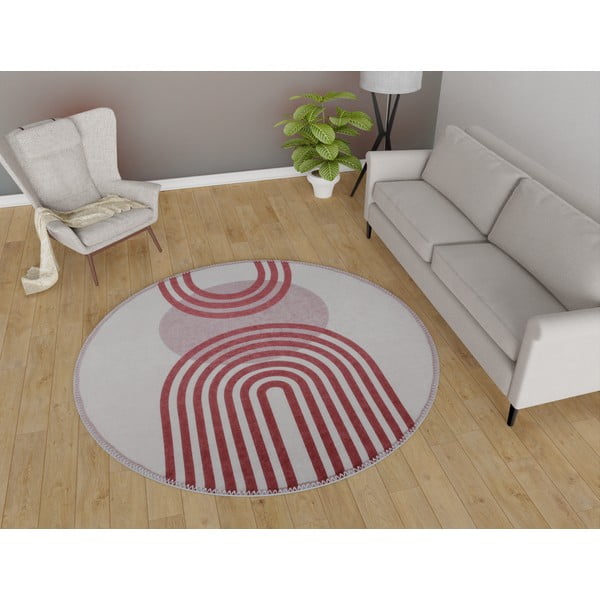 Vijolično-siva okrogla preproga ø 160 cm - Vitaus-image-1