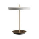 Bela LED zatemnitvena namizna svetilka s kovinskim senčnikom (višina 41,5 cm) Asteria Table – UMAGE
