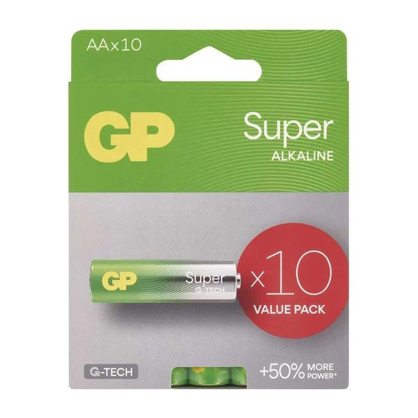 Komplet 10 alkalnih baterij EMOS GP Super AA-image-1