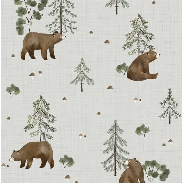 Otroška tapeta 10 m x 50 cm Mountain & Bears – Lilipinso